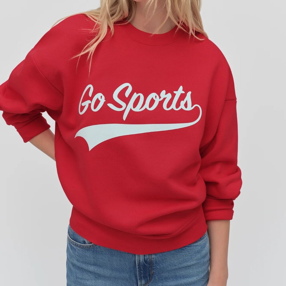 Favorite Daughter Red Go Sports Sweatshirt - Sz XS